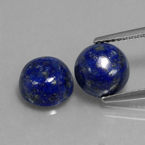 4.64 ct Blue Lapis Lazuli Gemstone, Lapis Lazuli Gem in Round Cabochon Shape for Sale.