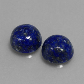 4.64 ct Blue Lapis Lazuli Stone, Natural Lapis Lazuli in Round Cabochon Shape for Sale