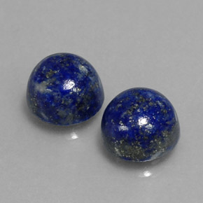5.32 ct Blue Lapis Lazuli Stone, Natural Lapis Lazuli in Round Cabochon Shape for Sale