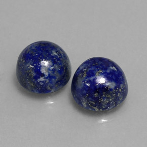 5.42 ct Blue Lapis Lazuli Stone, Natural Lapis Lazuli in Round Cabochon Shape for Sale