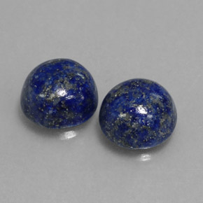4.61 ct Blue Lapis Lazuli Stone, Natural Lapis Lazuli in Round Cabochon Shape for Sale