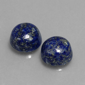 4.89 ct Blue Lapis Lazuli Stone, Natural Lapis Lazuli in Round Cabochon Shape for Sale