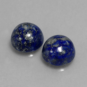4.82 ct Blue Lapis Lazuli Stone, Natural Lapis Lazuli in Round Cabochon Shape for Sale