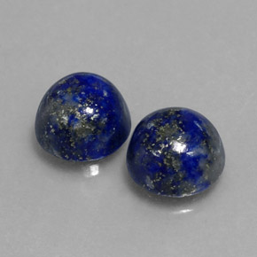 4.91 ct Blue Lapis Lazuli Stone, Natural Lapis Lazuli in Round Cabochon Shape for Sale