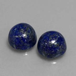 5.11 ct Blue Lapis Lazuli Stone, Natural Lapis Lazuli in Round Cabochon Shape for Sale