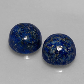 5.22 ct Blue Lapis Lazuli Stone, Natural Lapis Lazuli in Round Cabochon Shape for Sale