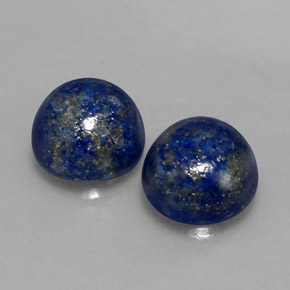 4.67 ct Blue Lapis Lazuli Stone, Natural Lapis Lazuli in Round Cabochon Shape for Sale