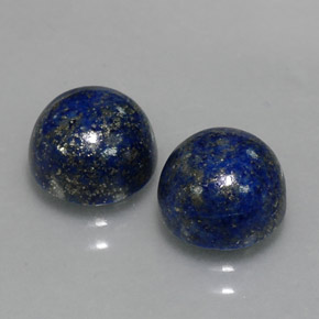 5.43 ct Blue Lapis Lazuli Stone, Natural Lapis Lazuli in Round Cabochon Shape for Sale