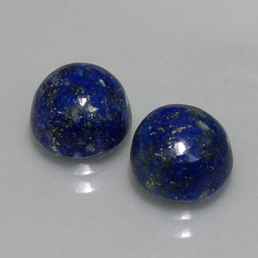5.06 ct Blue Lapis Lazuli Stone, Natural Lapis Lazuli in Round Cabochon Shape for Sale