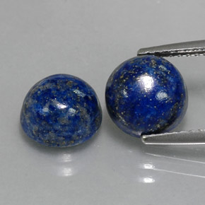 5.17 ct Blue Lapis Lazuli Gemstone, Lapis Lazuli Gem in Round Cabochon Shape for Sale.