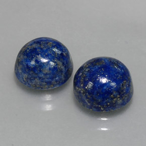 5.17 ct Blue Lapis Lazuli Stone, Natural Lapis Lazuli in Round Cabochon Shape for Sale