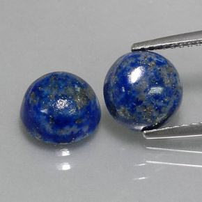 4.58 ct Blue Lapis Lazuli Gemstone, Lapis Lazuli Gem in Round Cabochon Shape for Sale.