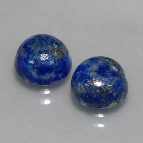 4.58 ct Blue Lapis Lazuli Stone, Natural Lapis Lazuli in Round Cabochon Shape for Sale