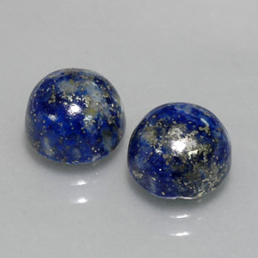 5.61 ct Blue Lapis Lazuli Stone, Natural Lapis Lazuli in Round Cabochon Shape for Sale