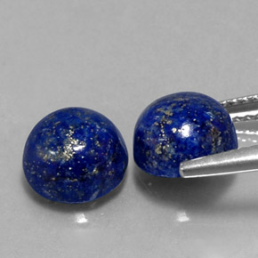 Lapis Lazuli Gemstone in 8 mm (calibrated) Size for Sale, Lapis Lazuli Stone in Royal Blue Color
