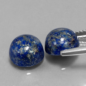 Lapis Lazuli Gemstone in 8 mm (calibrated) Size for Sale, Lapis Lazuli Stone in Royal Blue Color