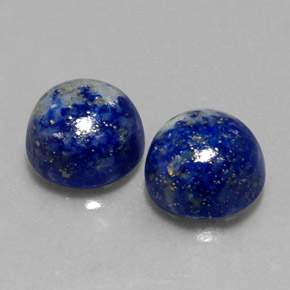 5.30 ct Blue Lapis Lazuli Stone, Natural Lapis Lazuli in Round Cabochon Shape for Sale