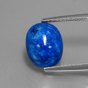 3.62 ct Blue Lapis Lazuli Gemstone, Lapis Lazuli Gem in Oval Cabochon Shape for Sale.