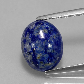 3.49 ct Blue Lapis Lazuli Gemstone, Lapis Lazuli Gem in Oval Cabochon Shape for Sale.