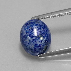 3.08 ct Blue Lapis Lazuli Gemstone, Lapis Lazuli Gem in Oval Cabochon Shape for Sale.