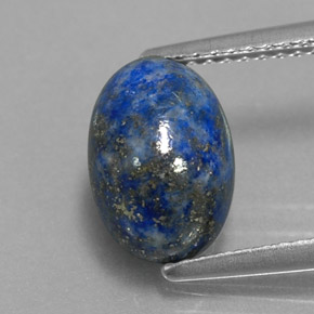 3.52 ct Blue Lapis Lazuli Gemstone, Lapis Lazuli Gem in Oval Cabochon Shape for Sale.