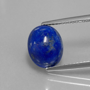 3.50 ct Blue Lapis Lazuli Gemstone, Lapis Lazuli Gem in Oval Cabochon Shape for Sale.