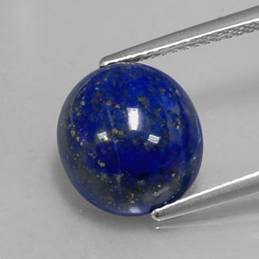6.36 ct Blue Lapis Lazuli Gemstone, Lapis Lazuli Gem in Oval Cabochon Shape for Sale.