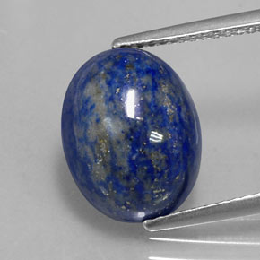 6.40 ct Blue Lapis Lazuli Gemstone, Lapis Lazuli Gem in Oval Cabochon Shape for Sale.