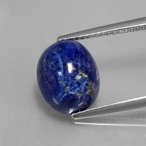 4.35 ct Blue Lapis Lazuli Gemstone, Lapis Lazuli Gem in Oval Cabochon Shape for Sale.