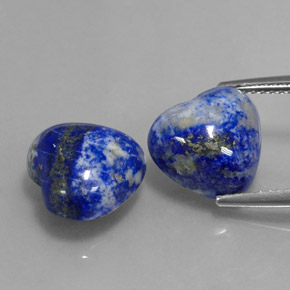 9.34 ct Blue Lapis Lazuli Gemstone, Lapis Lazuli Gem in Heart Cabochon Shape for Sale.