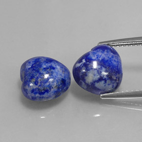 7.88 ct Blue Lapis Lazuli Gemstone, Lapis Lazuli Gem in Heart Cabochon Shape for Sale.