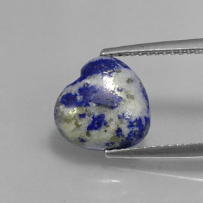 3.29 ct Blue Lapis Lazuli Gemstone, Lapis Lazuli Gem in Heart Cabochon Shape for Sale.
