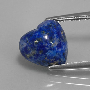 4.63 ct Blue Lapis Lazuli Gemstone, Lapis Lazuli Gem in Heart Cabochon Shape for Sale.
