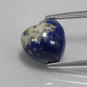 4.64 ct Blue Lapis Lazuli Gemstone, Lapis Lazuli Gem in Heart Cabochon Shape for Sale.