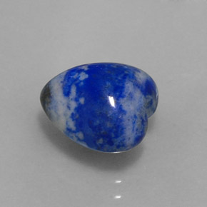 4.39 ct Blue Lapis Lazuli Stone, Natural Lapis Lazuli in Heart Cabochon Shape for Sale