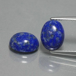 4.12 ct Blue Lapis Lazuli Gemstone, Lapis Lazuli Gem in Oval Cabochon Shape for Sale.