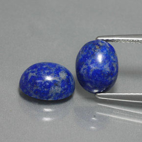 4.15 ct Blue Lapis Lazuli Gemstone, Lapis Lazuli Gem in Oval Cabochon Shape for Sale.
