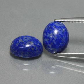 4.03 ct Blue Lapis Lazuli Gemstone, Lapis Lazuli Gem in Oval Cabochon Shape for Sale.