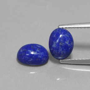 3.29 ct Blue Lapis Lazuli Gemstone, Lapis Lazuli Gem in Oval Cabochon Shape for Sale.