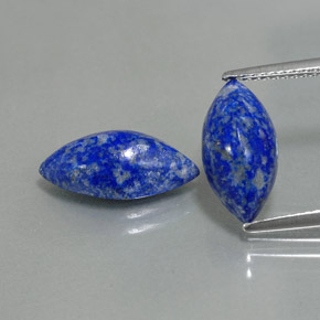 6.85 ct Blue Lapis Lazuli Gemstone, Lapis Lazuli Gem in Marquise Cabochon Shape for Sale.