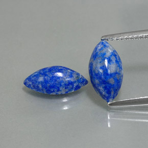 3.55 ct Blue Lapis Lazuli Gemstone, Lapis Lazuli Gem in Marquise Cabochon Shape for Sale.