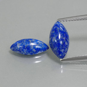 3.43 ct Blue Lapis Lazuli Gemstone, Lapis Lazuli Gem in Marquise Cabochon Shape for Sale.