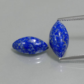 6.43 ct Blue Lapis Lazuli Gemstone, Lapis Lazuli Gem in Marquise Cabochon Shape for Sale.