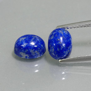 3.68 ct Blue Lapis Lazuli Gemstone, Lapis Lazuli Gem in Oval Cabochon Shape for Sale.