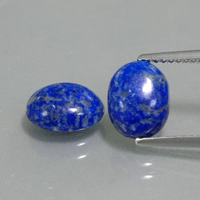 3.71 ct Blue Lapis Lazuli Gemstone, Lapis Lazuli Gem in Oval Cabochon Shape for Sale.