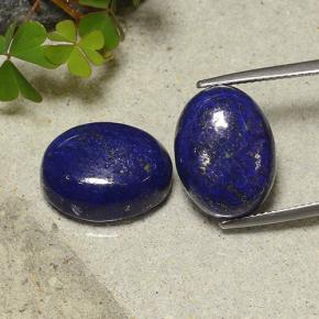 Very Deep Blue Лазурит Камень - 12ct Овал Кабошон (ID: 484609)