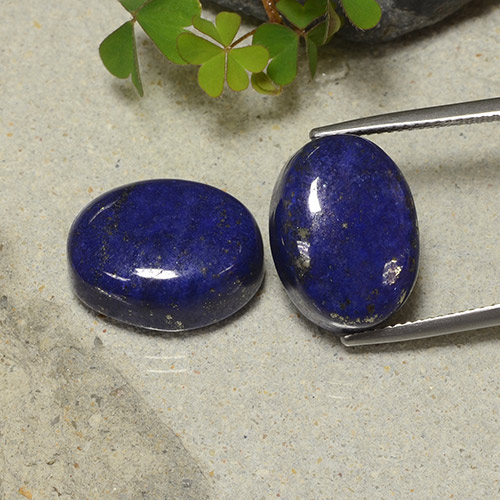 Dark Blue Lapis Lazuli Gem - 13.1ct Oval Cabochon (ID: 484610)