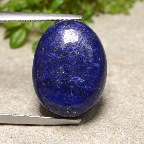 Intense Navy Blue Lapis Lazuli Gem - 14.5ct Oval Cabochon (ID: 485392)