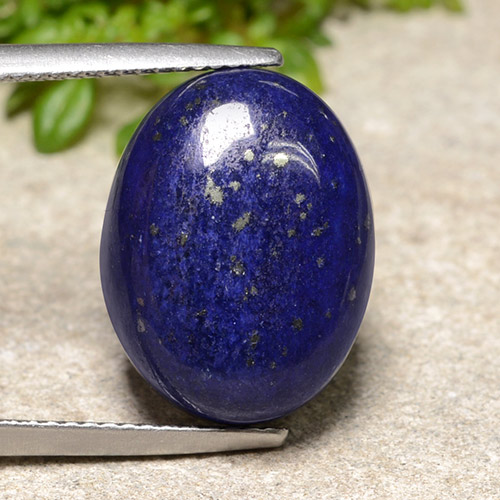 Navy Blue Lapislazuli Edelstein - 15.6ct Oval Cabochon (ID: 485394)