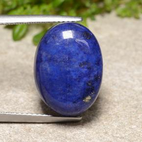 Bright Blue Lapis Lazuli Gem - 17.2ct Oval Cabochon (ID: 485397)